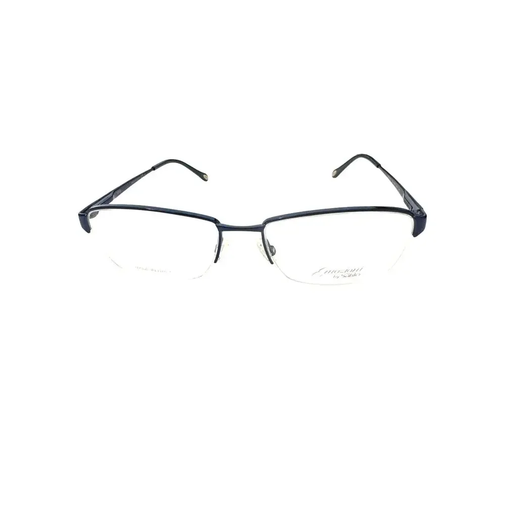 NEW Emozioni EM 4405 05BR Blue half rim rectangle glasses